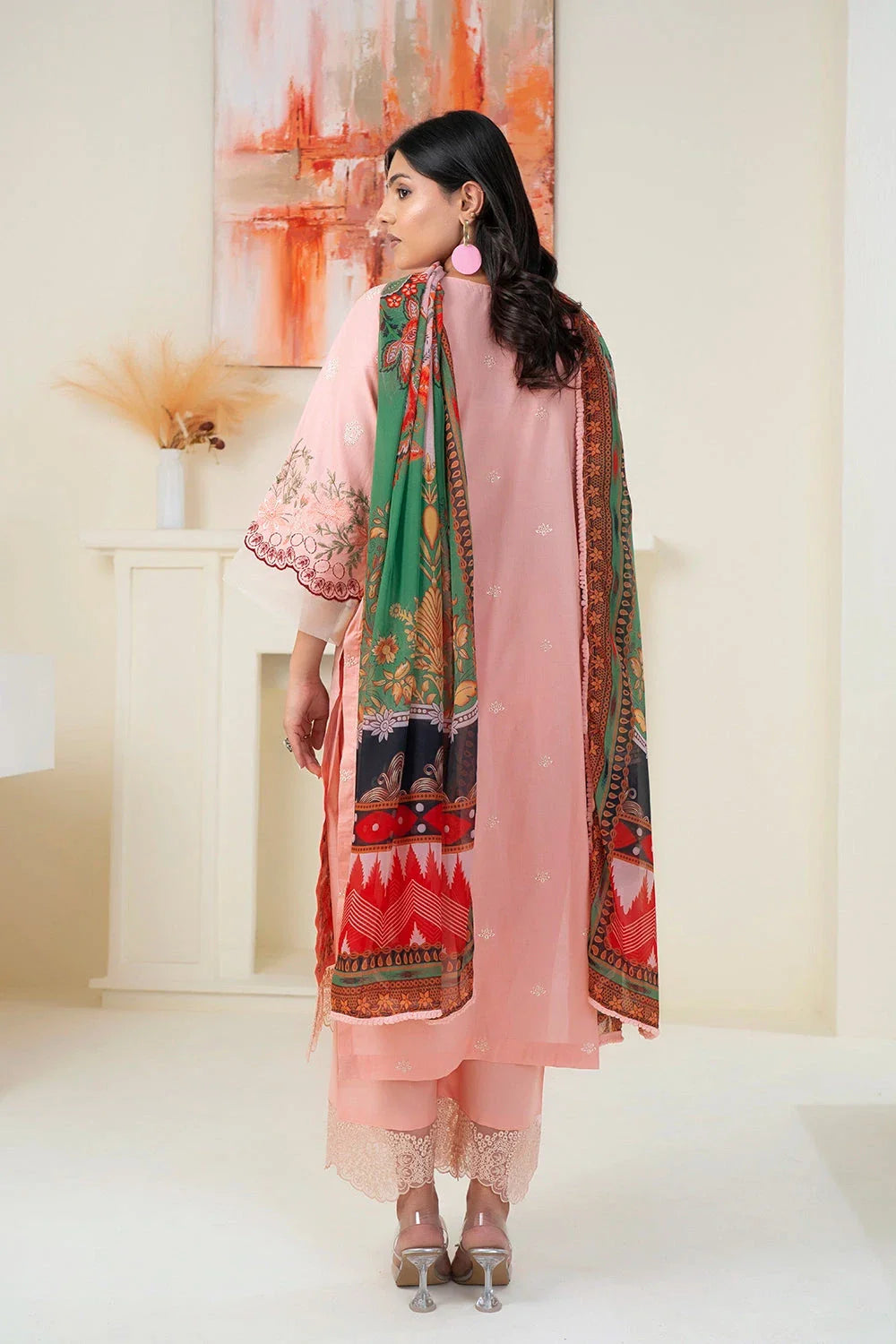 3PC Embroidered Unstitched Lawn Suit KSC-3377 Embroidered KHAS STORES 