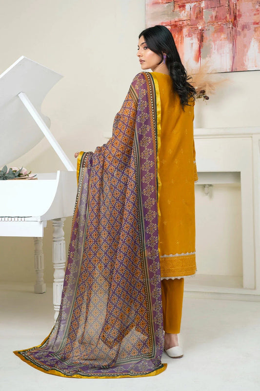 3PC Embroidered Unstitched Lawn Suit KSC-3378 Embroidered KHAS STORES 