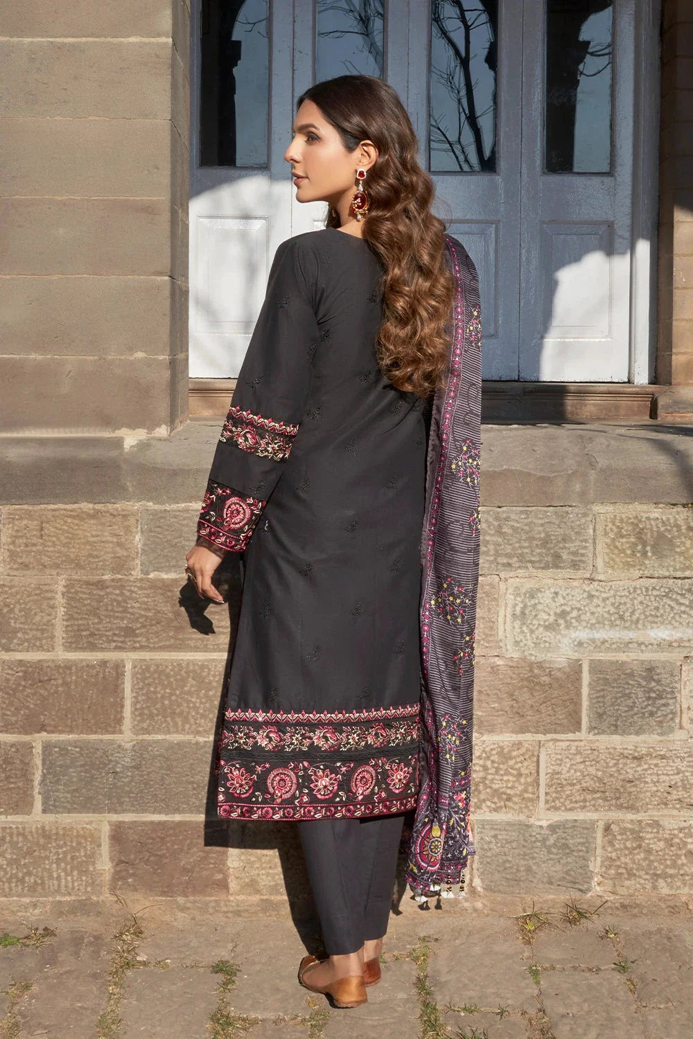 3PC Embroidered Unstitched Lawn Suit KSE-3398 Embroidered KHAS STORES 