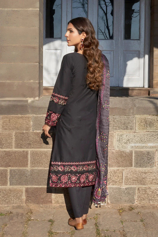 3PC Embroidered Unstitched Lawn Suit KSE-3398 Embroidered KHAS STORES 