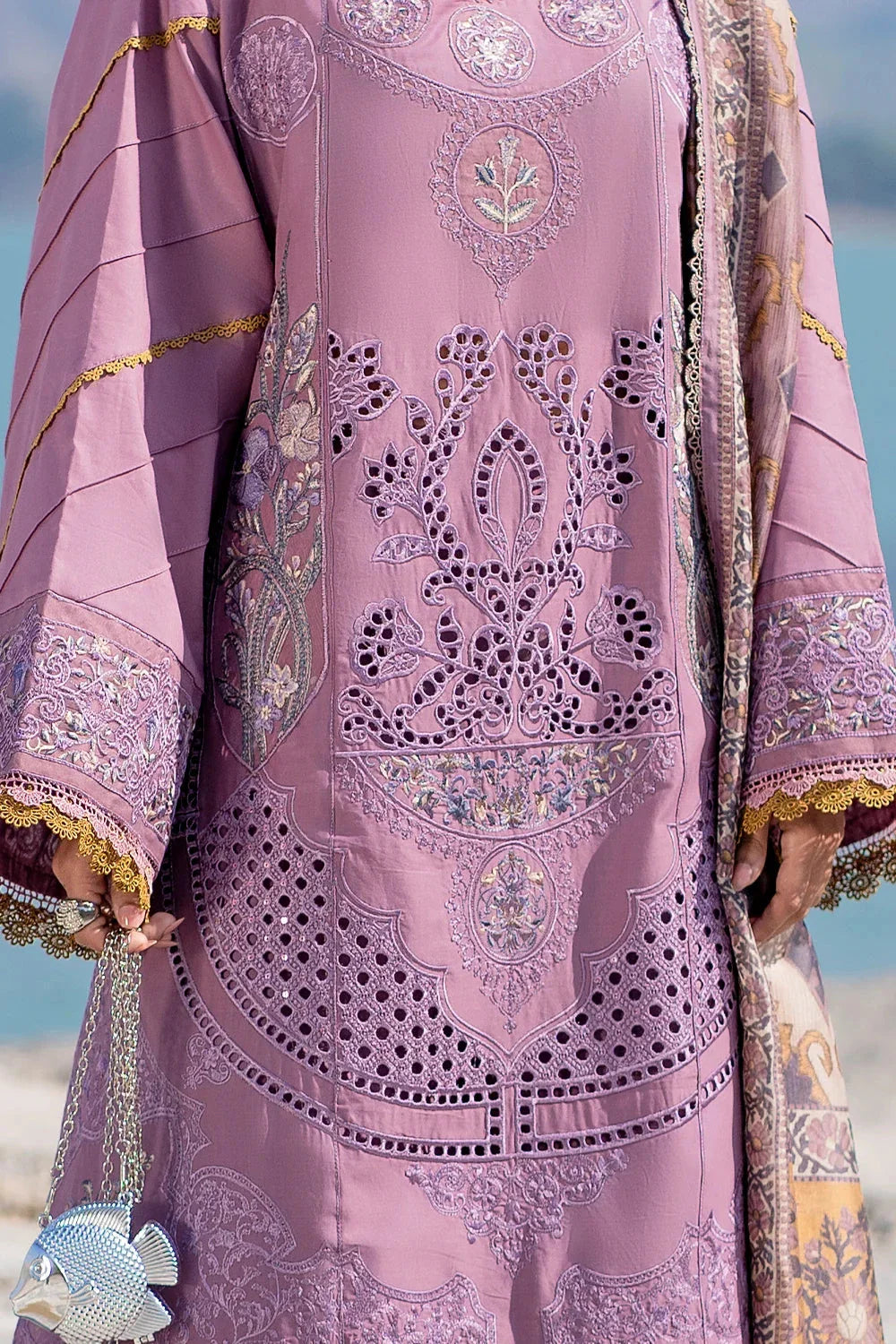 3PC Embroidered Unstitched Lawn Suit | KSE-3791 Embroidered KHAS STORES 