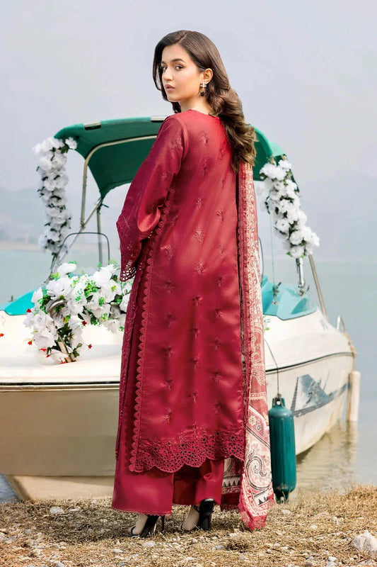 3PC Embroidered Unstitched Lawn Suit | KSE-3796 Embroidered KHAS STORES 