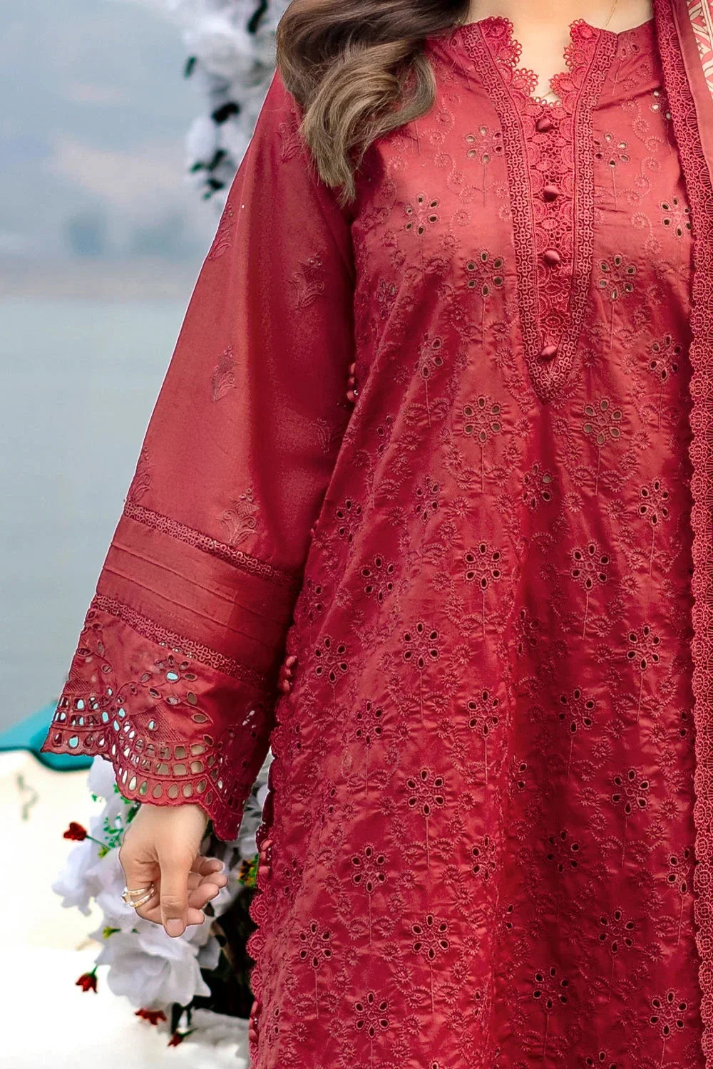 3PC Embroidered Unstitched Lawn Suit | KSE-3796 Embroidered KHAS STORES 