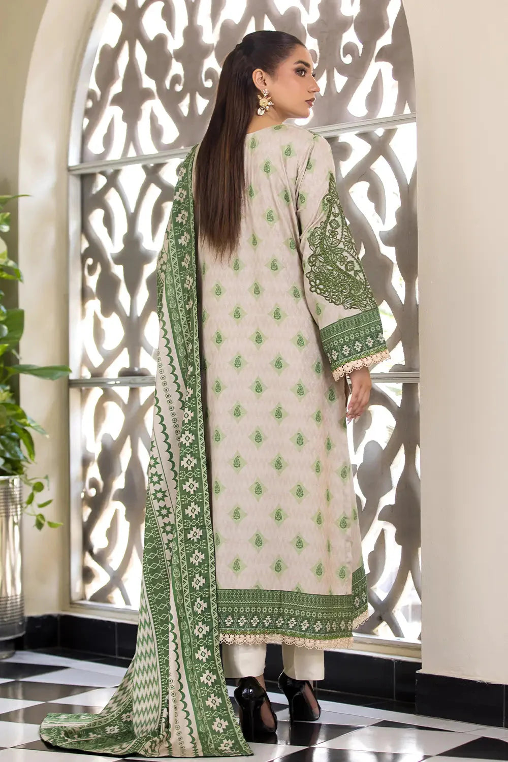 3PC Embroidered Unstitched Linen Suit KLE-2963 Embroidered KHAS STORES 