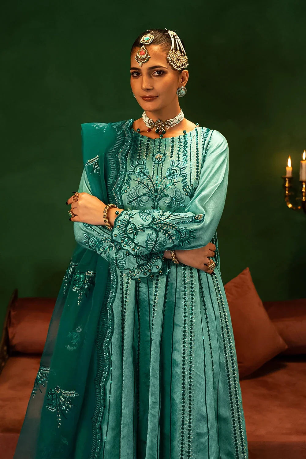 3PC Embroidered Unstitched Luxury Suit KNAC-3000 Embroidered KHAS STORES 