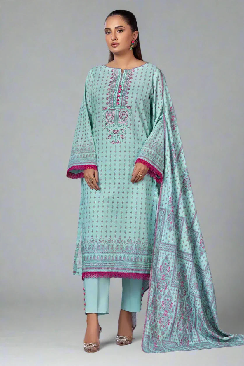 3PC Printed Unstitched Cambric Suit KCC-2849 Printed KHAS STORES 