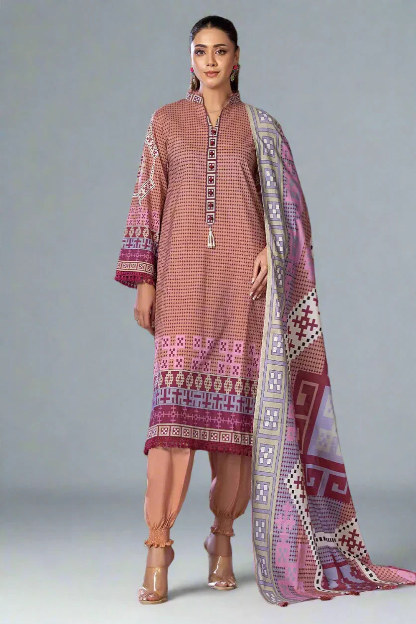 3PC Printed Unstitched Cambric Suit KCC-2857 Printed KHAS STORES 