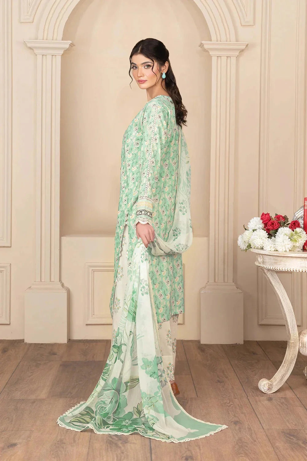 3PC Printed Unstitched Cambric Suit KCC-3541 Printed KHAS STORES 