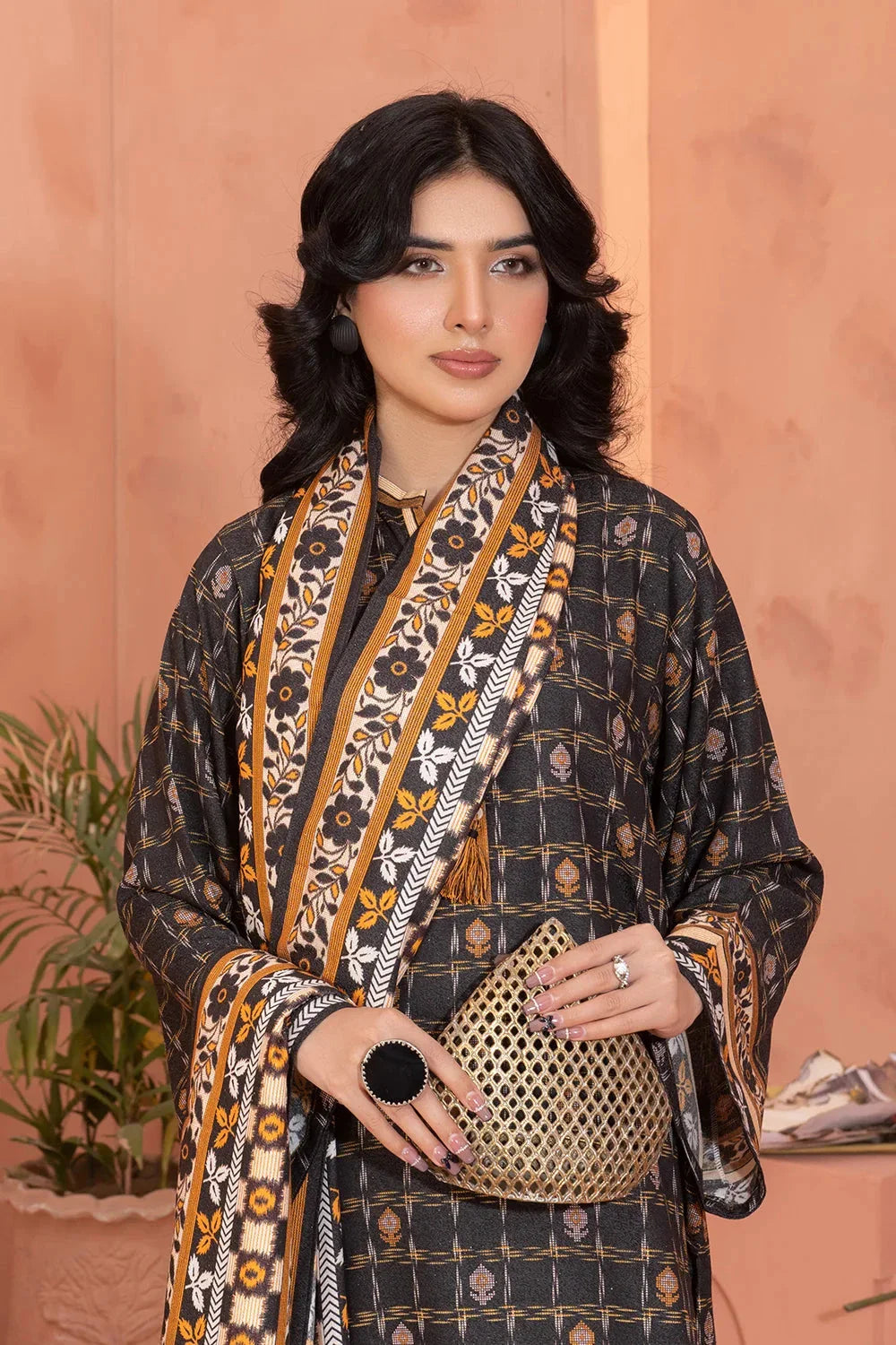 3PC Printed Unstitched Karandi Suit KKR-3595 Printed KHAS STORES 