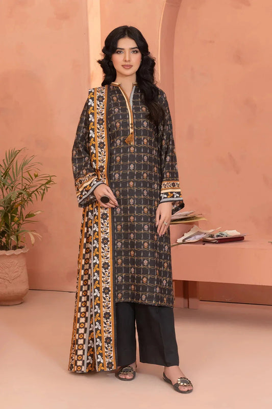 3PC Printed Unstitched Karandi Suit KKR-3595 Printed KHAS STORES 