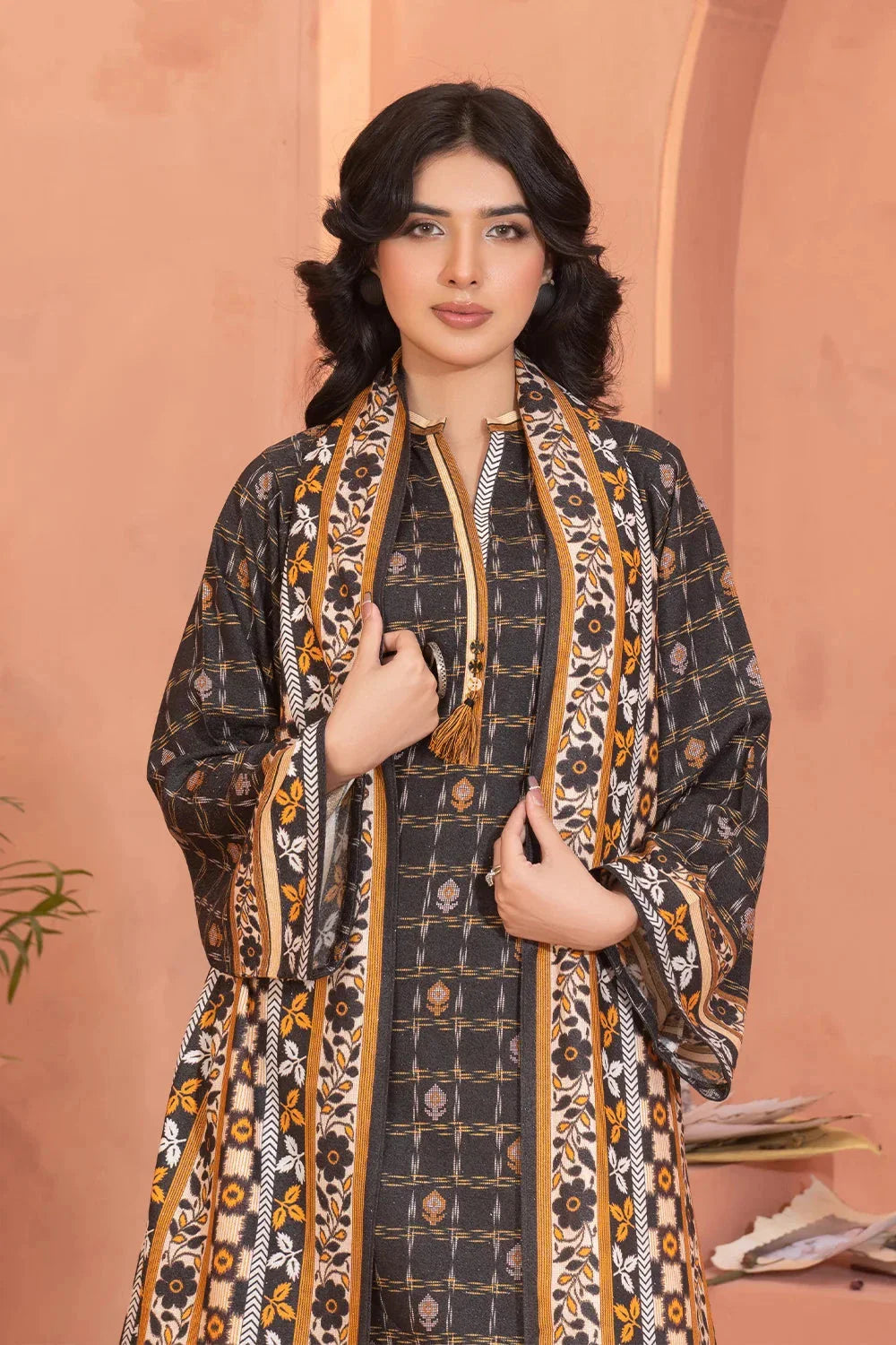 3PC Printed Unstitched Karandi Suit KKR-3595 Printed KHAS STORES 