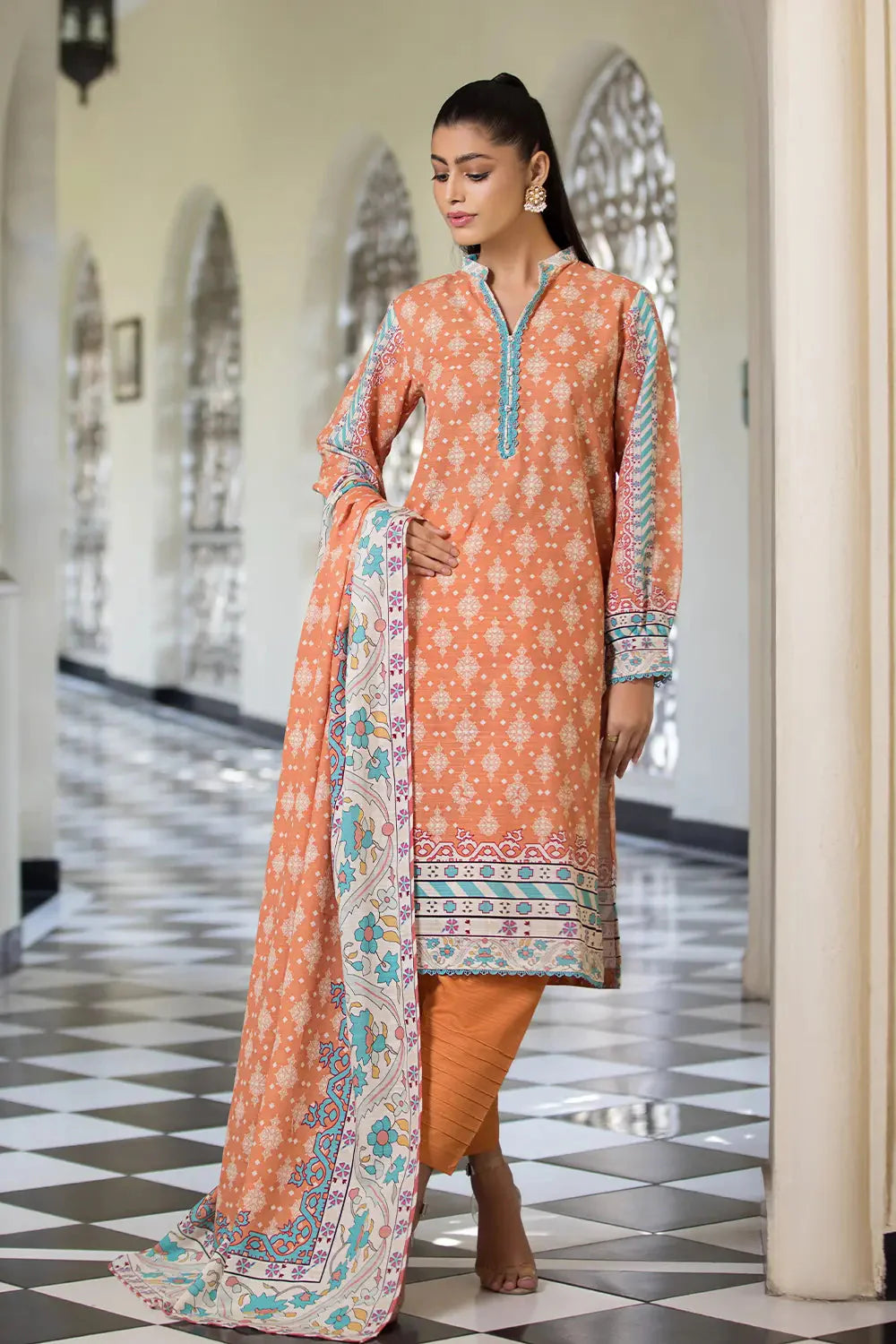 3PC Printed Unstitched Khaddar Suit KKH-2890 Printed KHAS STORES 