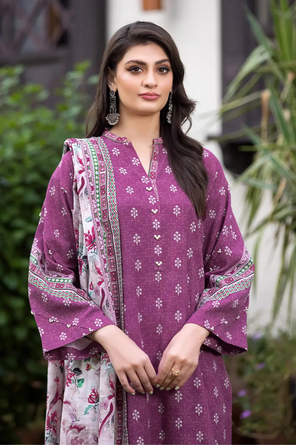 3PC Printed Unstitched Khaddar Suit KKH-2895 Printed KHAS STORES 