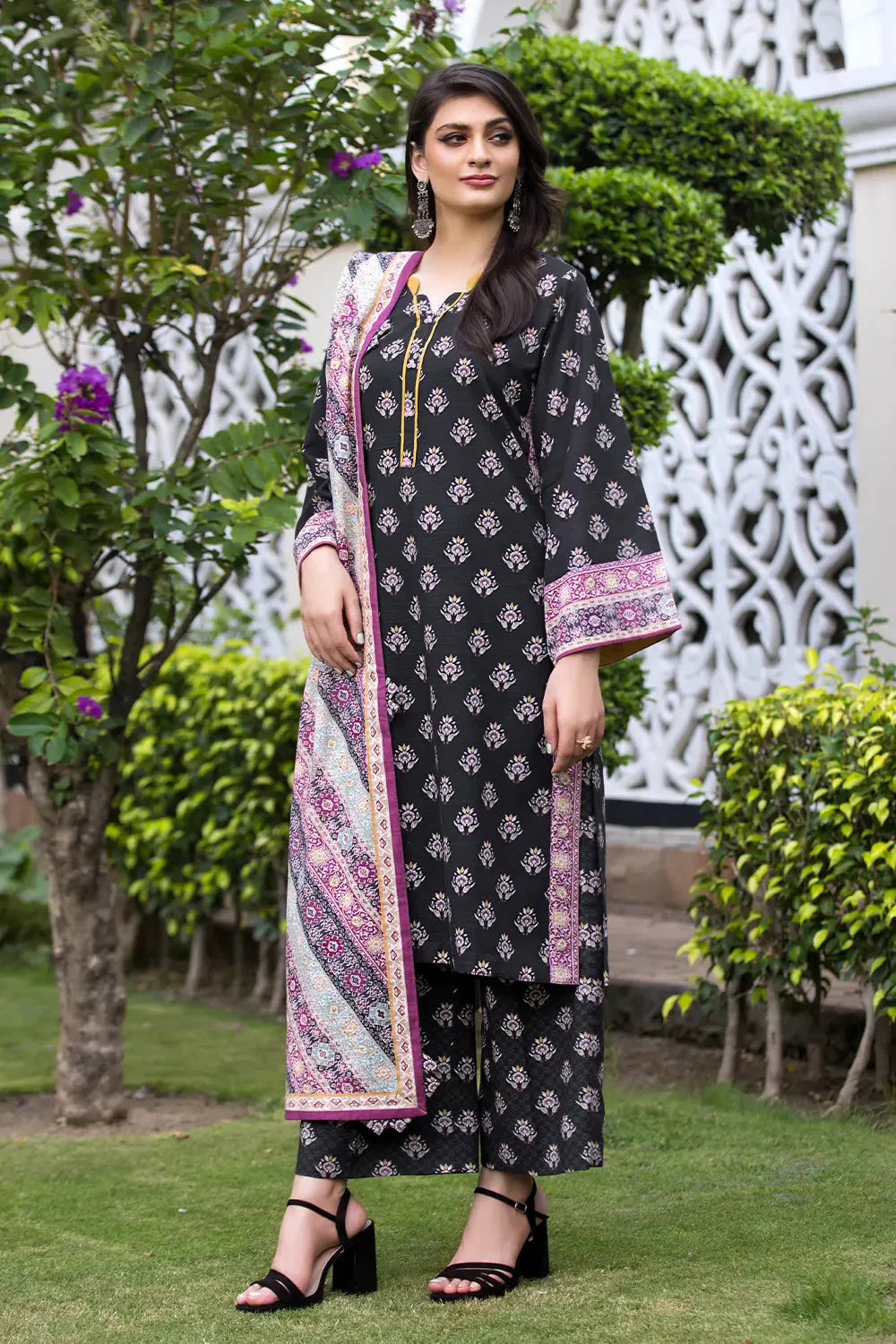 3PC Printed Unstitched Khaddar Suit KKH-2899 Printed KHAS STORES 