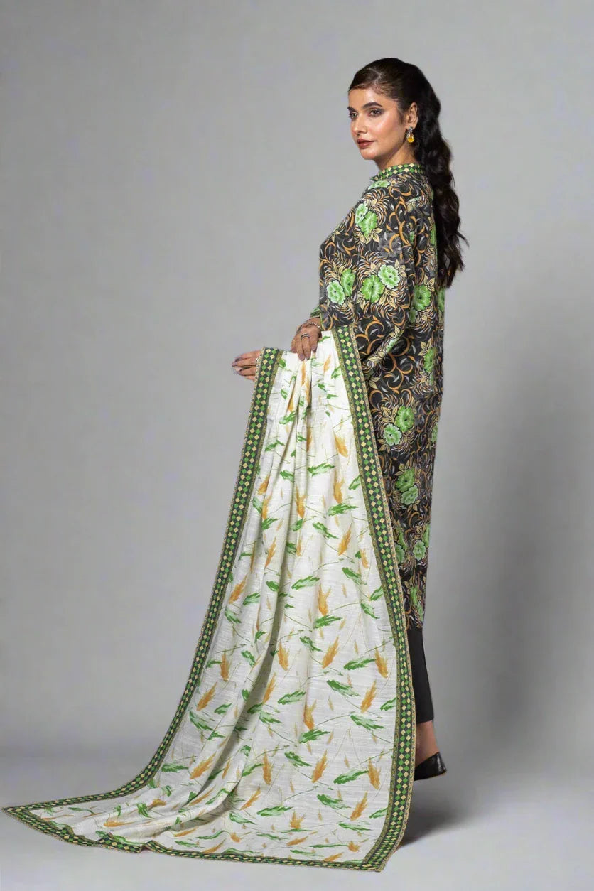 3PC Printed Unstitched Khaddar Suit KKH-2930 Printed KHAS STORES 