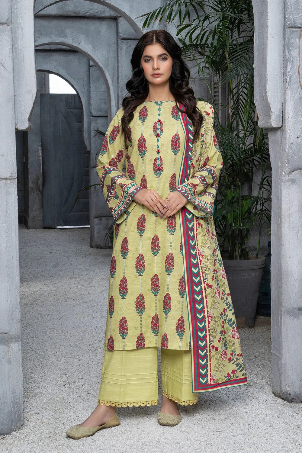 3PC Printed Unstitched Khaddar Suit KKH-3004 Printed KHAS STORES 