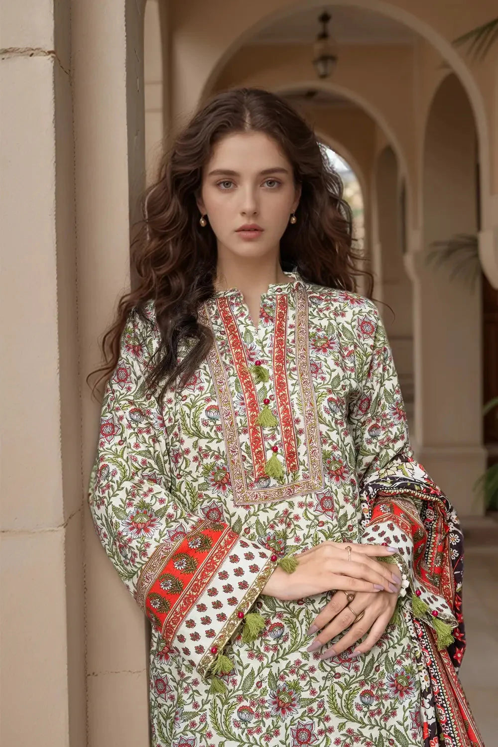 3PC Printed Unstitched Khaddar Suit KKH-3022 Printed KHAS STORES 