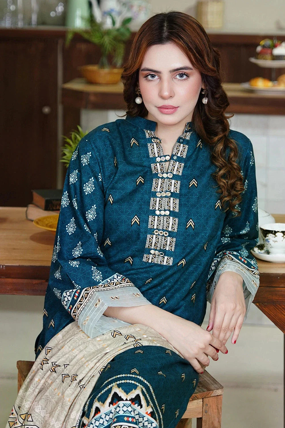 3PC Printed Unstitched Khaddar Suit KKH-3551 Printed KHAS STORES 