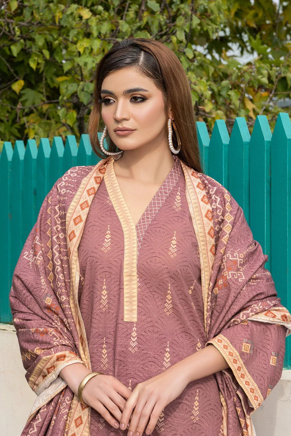 3PC Printed Unstitched Khaddar Suit KKH-3554 Printed KHAS STORES 