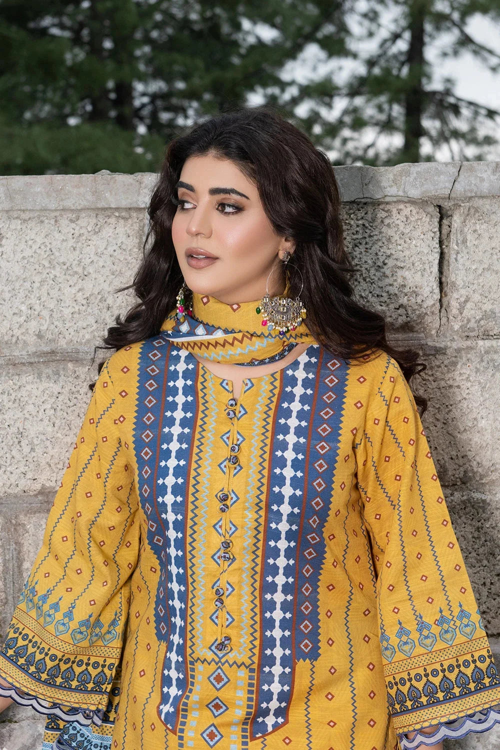 3PC Printed Unstitched Khaddar Suit KKH-3555 Printed KHAS STORES 