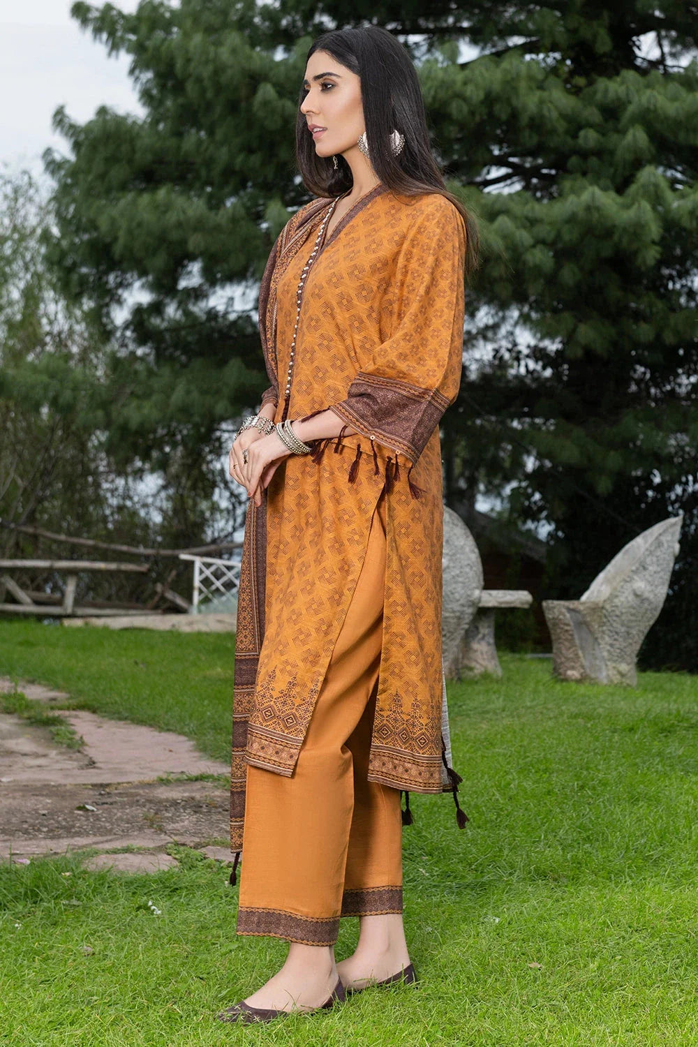 3PC Printed Unstitched Khaddar Suit KKH-3557 Printed KHAS STORES 