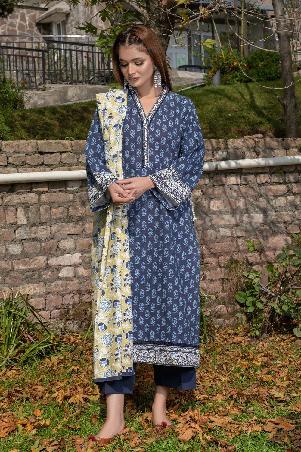 3PC Printed Unstitched Khaddar Suit KKH-3565 Printed KHAS STORES 
