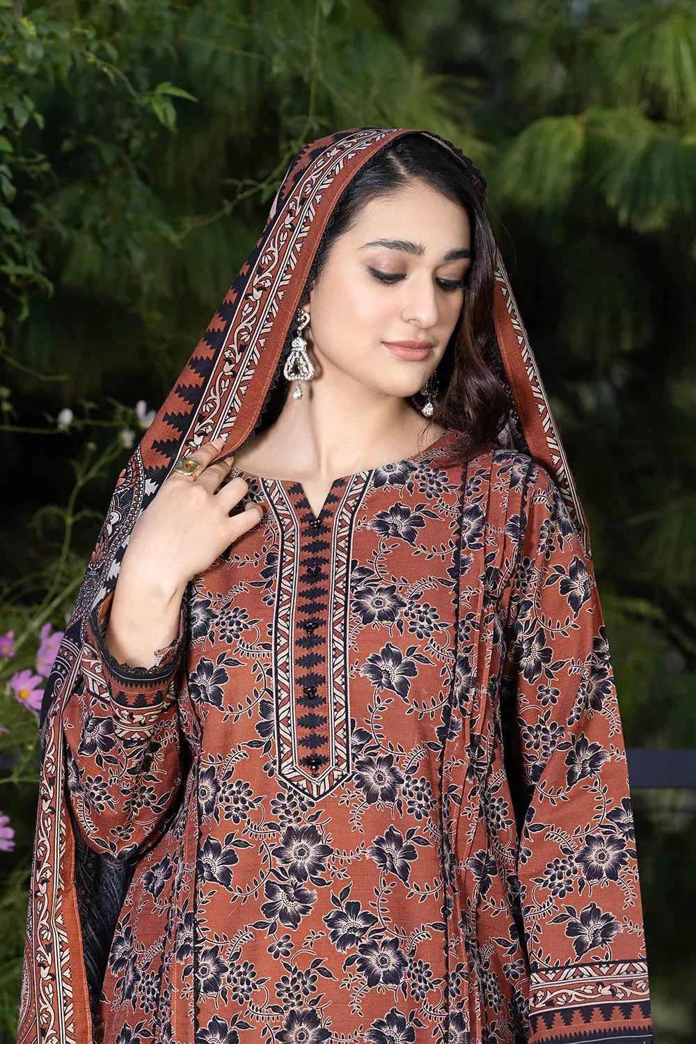 3PC Printed Unstitched Khaddar Suit KKH-3572 Printed KHAS STORES 
