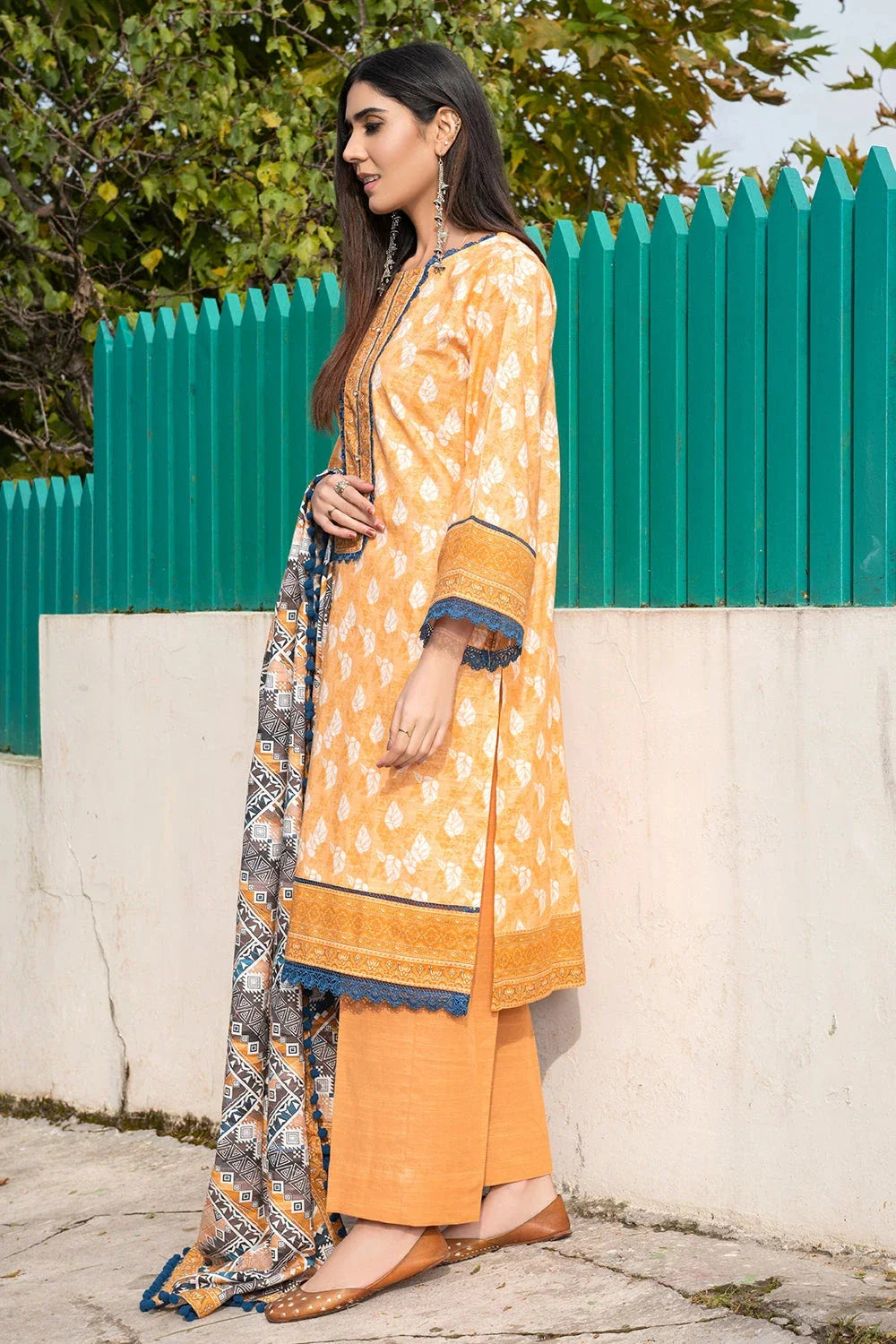 3PC Printed Unstitched Khaddar Suit KKH-3670 Printed KHAS STORES 