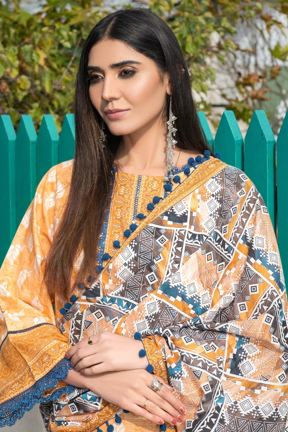 3PC Printed Unstitched Khaddar Suit KKH-3670 Printed KHAS STORES 