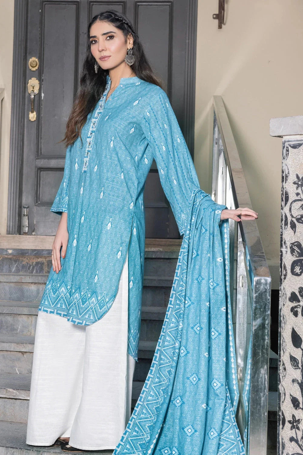 3PC Printed Unstitched Khaddar Suit KKH-3672 Printed KHAS STORES 