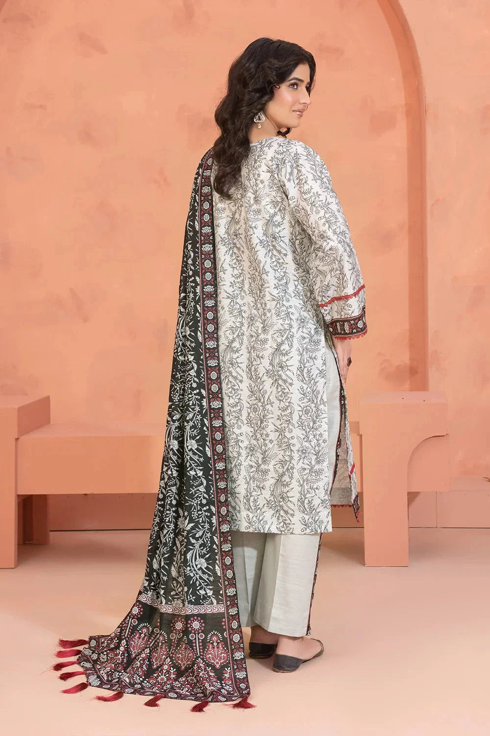 3PC Printed Unstitched Khaddar Suit KKH-3676 Printed KHAS STORES 