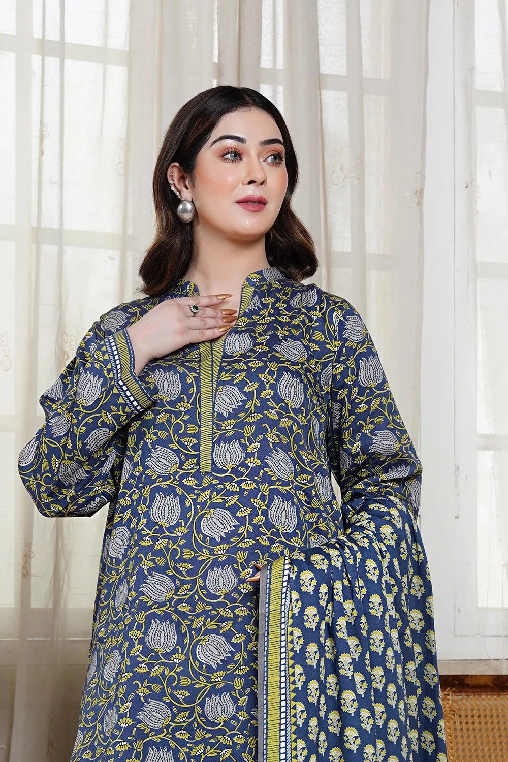 3PC Printed Unstitched Kotail Linen Suit KKT-3643 Printed KHAS STORES 