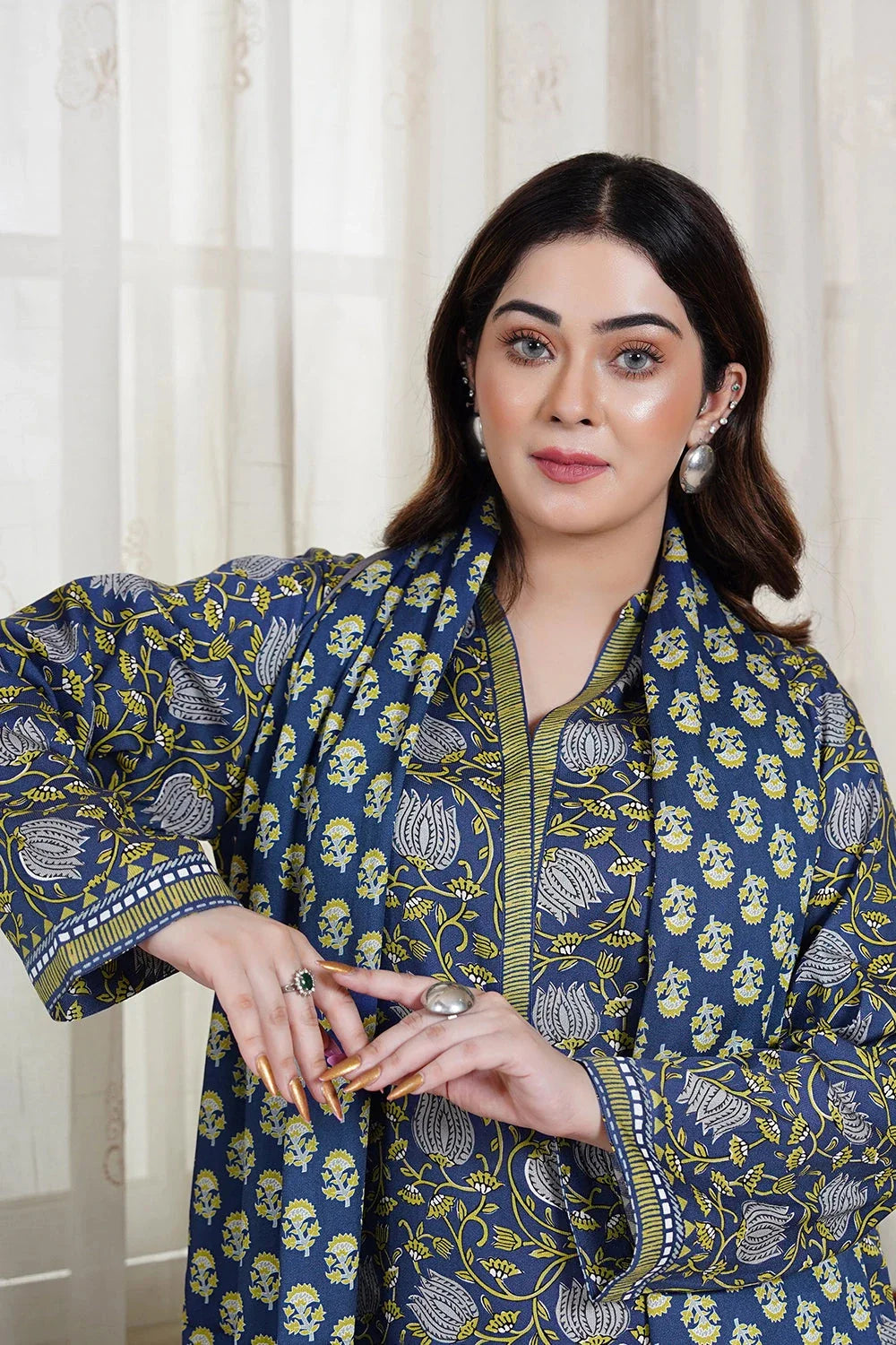 3PC Printed Unstitched Kotail Linen Suit KKT-3643 Printed KHAS STORES 