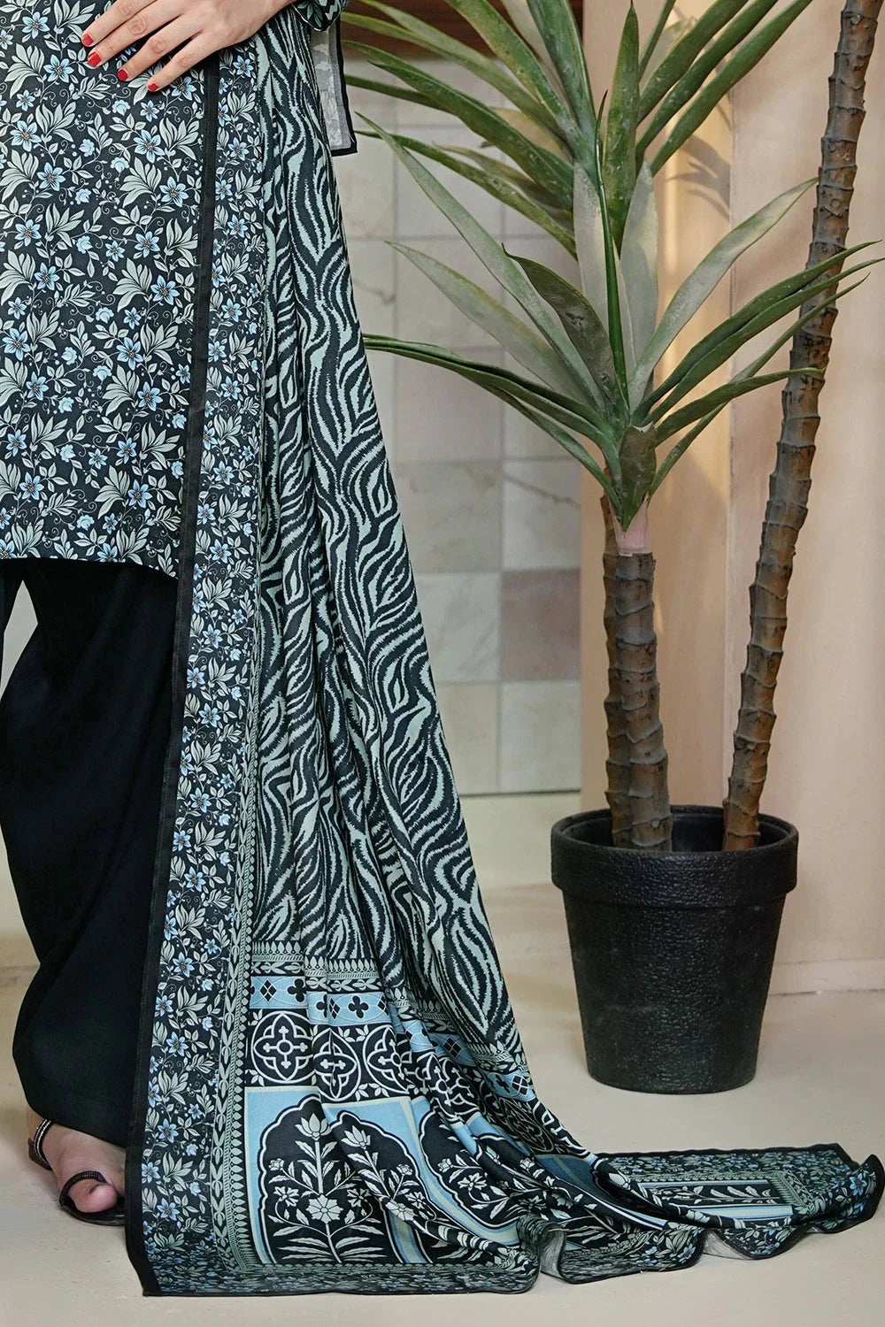 3PC Printed Unstitched Kotail Linen Suit KKT-3687 Printed KHAS STORES 