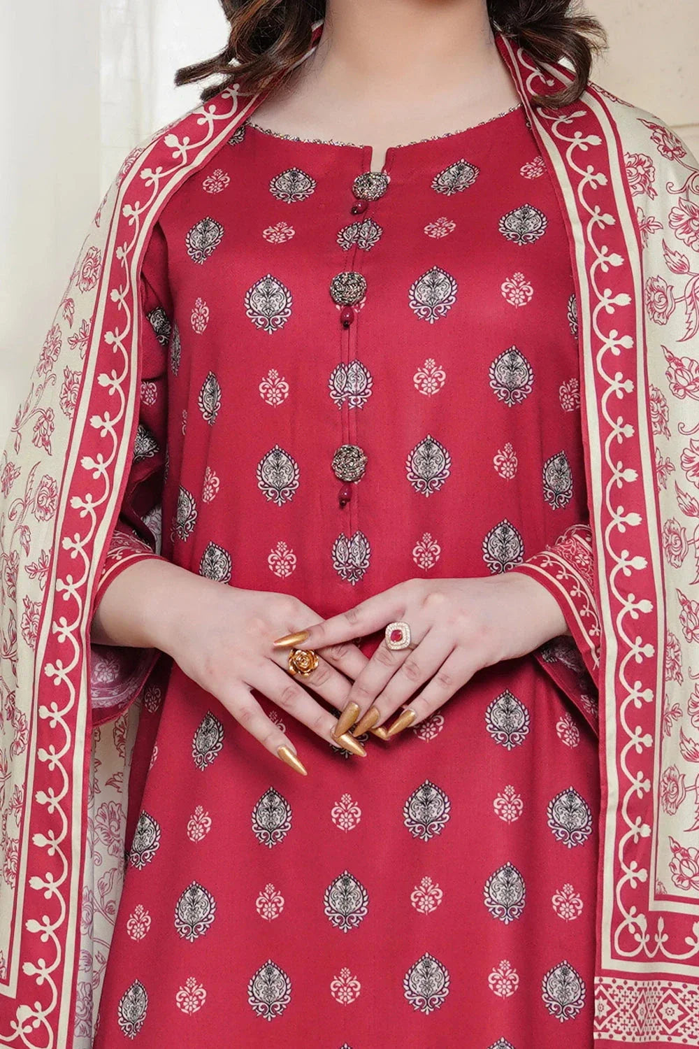 3PC Printed Unstitched Kotail Linen Suit KKT-3688 Printed KHAS STORES 
