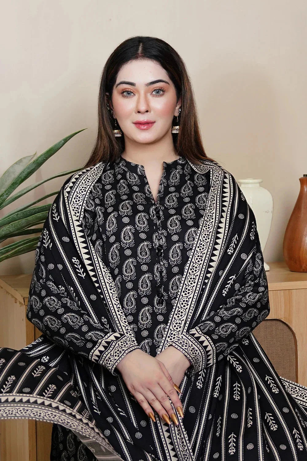 3PC Printed Unstitched Kotail Suit KKT-3639 Printed KHAS STORES 