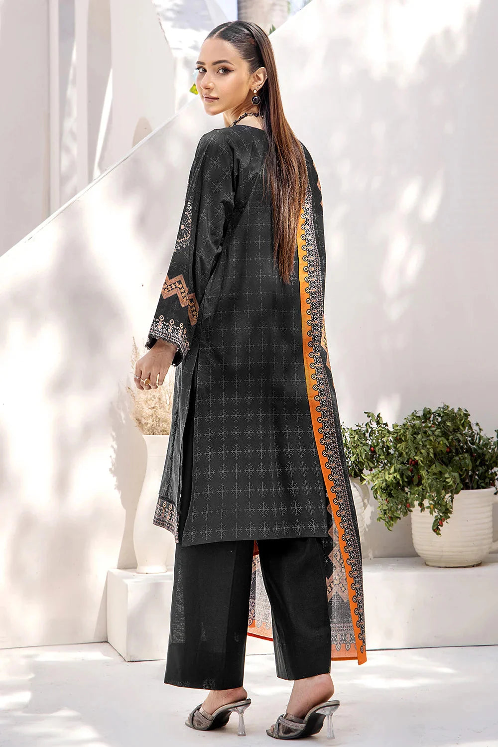 3PC Printed Unstitched Lawn Suit KLA-2417 Printed KHAS STORES 