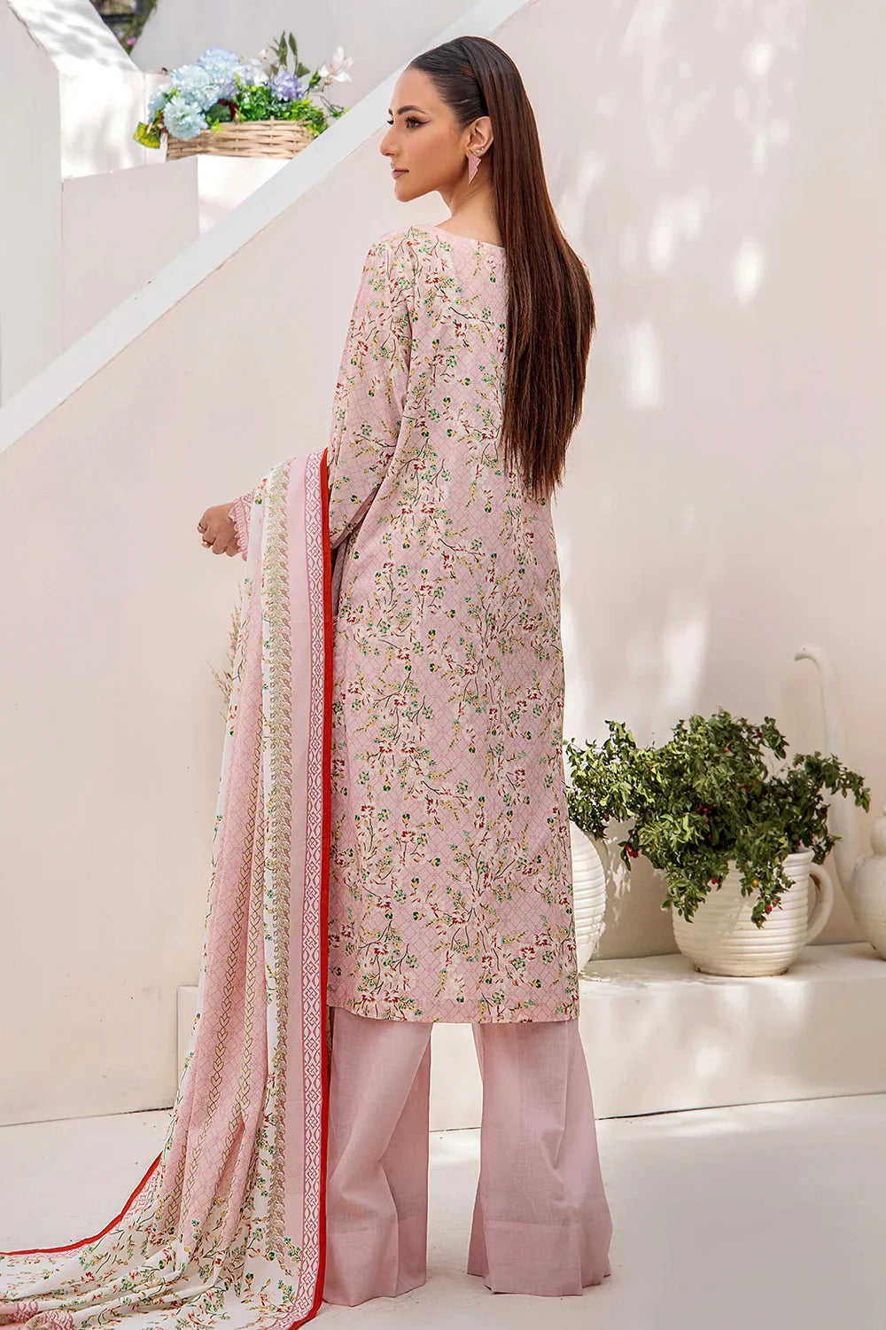 3PC Printed Unstitched Lawn Suit KLA-2419 Printed KHAS STORES 