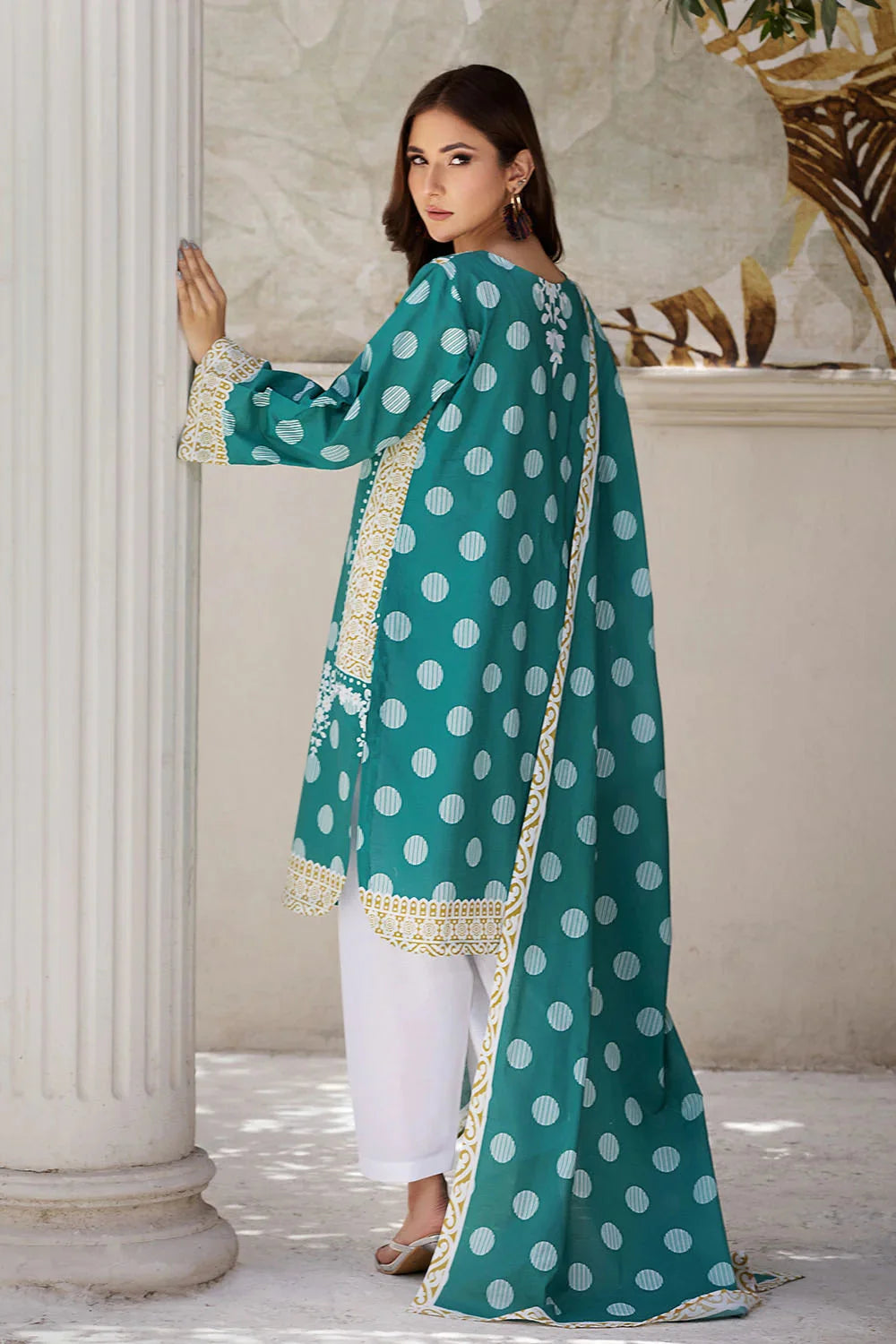 3PC Printed Unstitched Lawn Suit KLA-2685 Printed KHAS STORES 