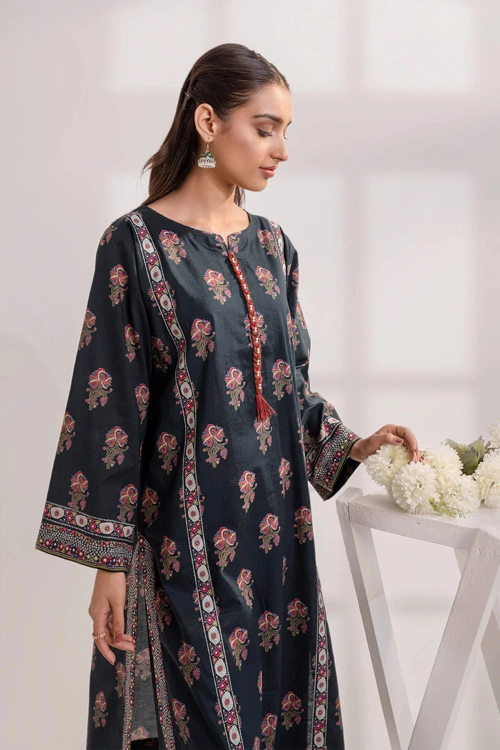 3PC Printed Unstitched Lawn Suit KLA-3266 Printed KHAS STORES 