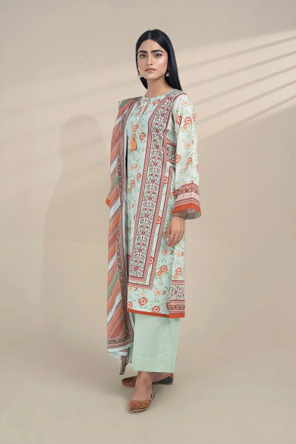 3PC Printed Unstitched Lawn Suit KLA-3269 Printed KHAS STORES 