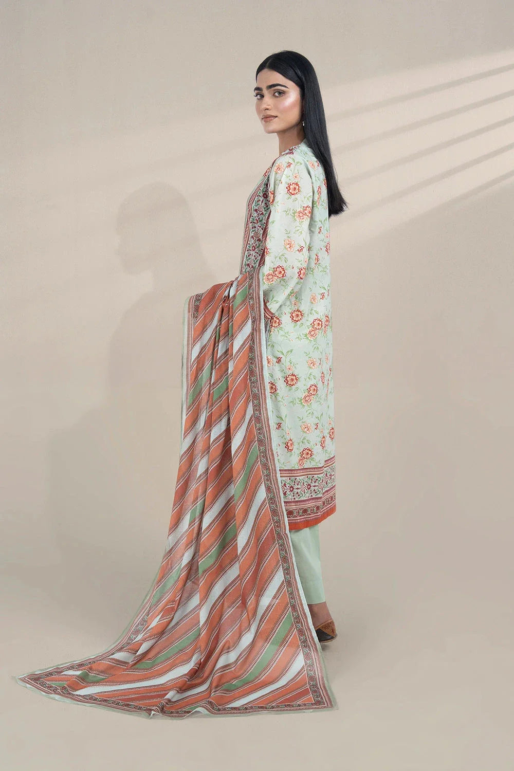 3PC Printed Unstitched Lawn Suit KLA-3269 Printed KHAS STORES 