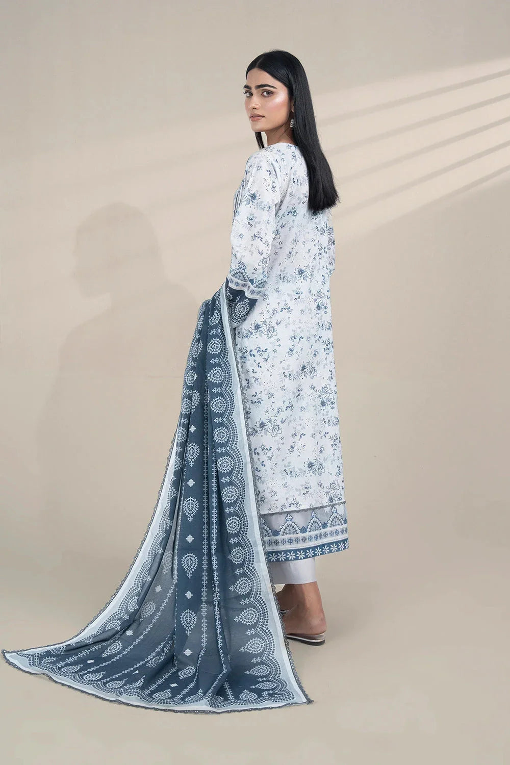 3PC Printed Unstitched Lawn Suit KLA-3270 Printed KHAS STORES 