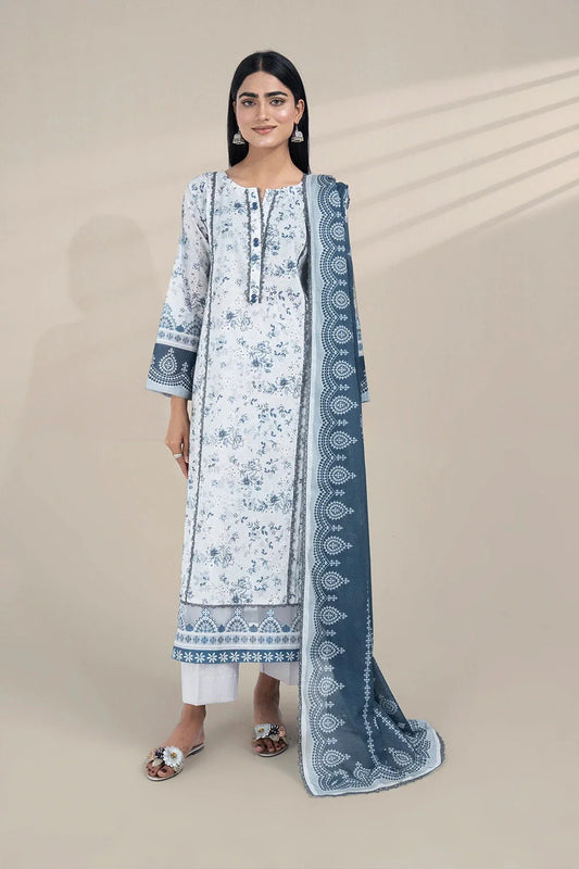 3PC Printed Unstitched Lawn Suit KLA-3270 Printed KHAS STORES 