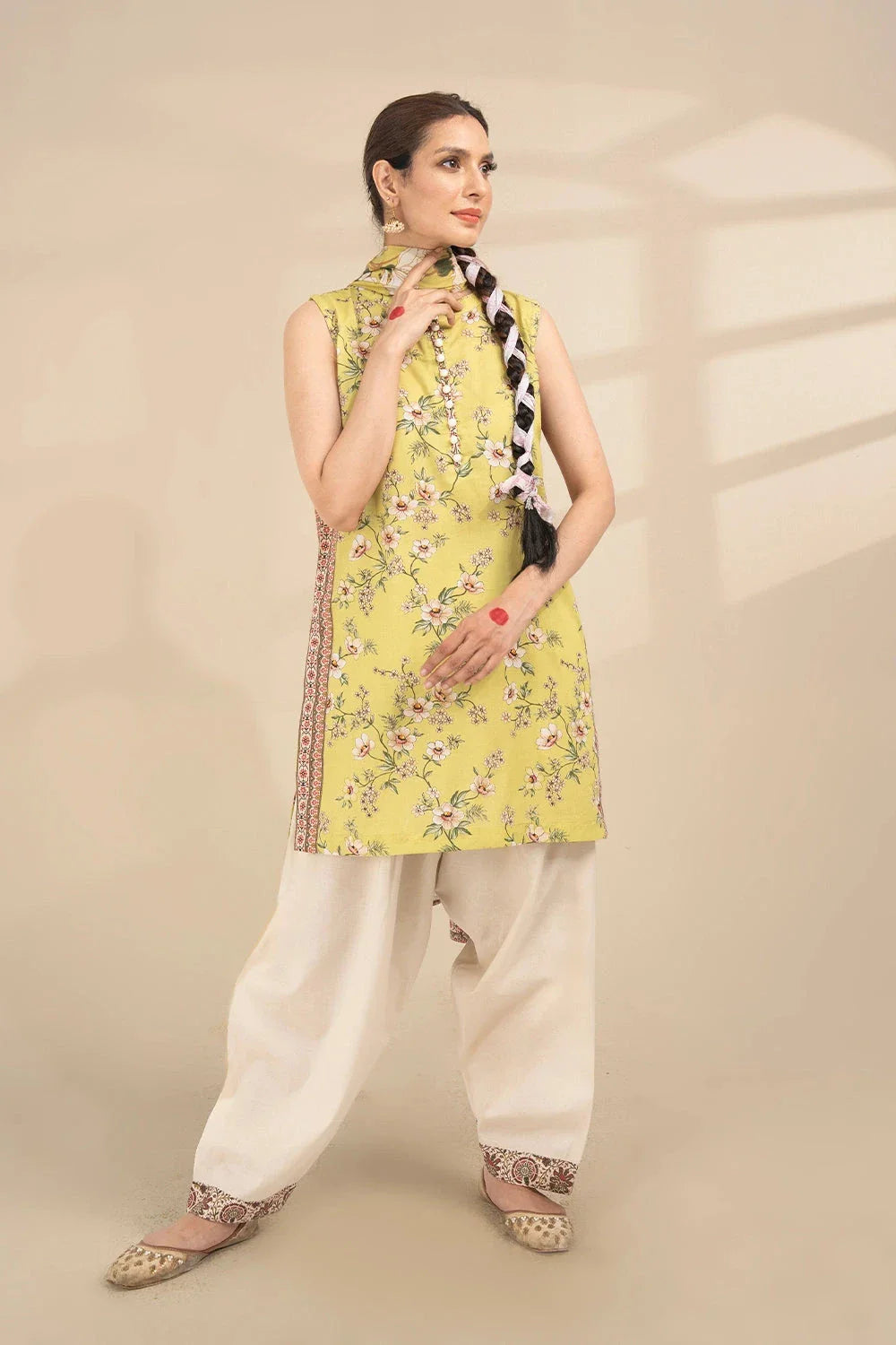 3PC Printed Unstitched Lawn Suit KLA-3271 Printed KHAS STORES 