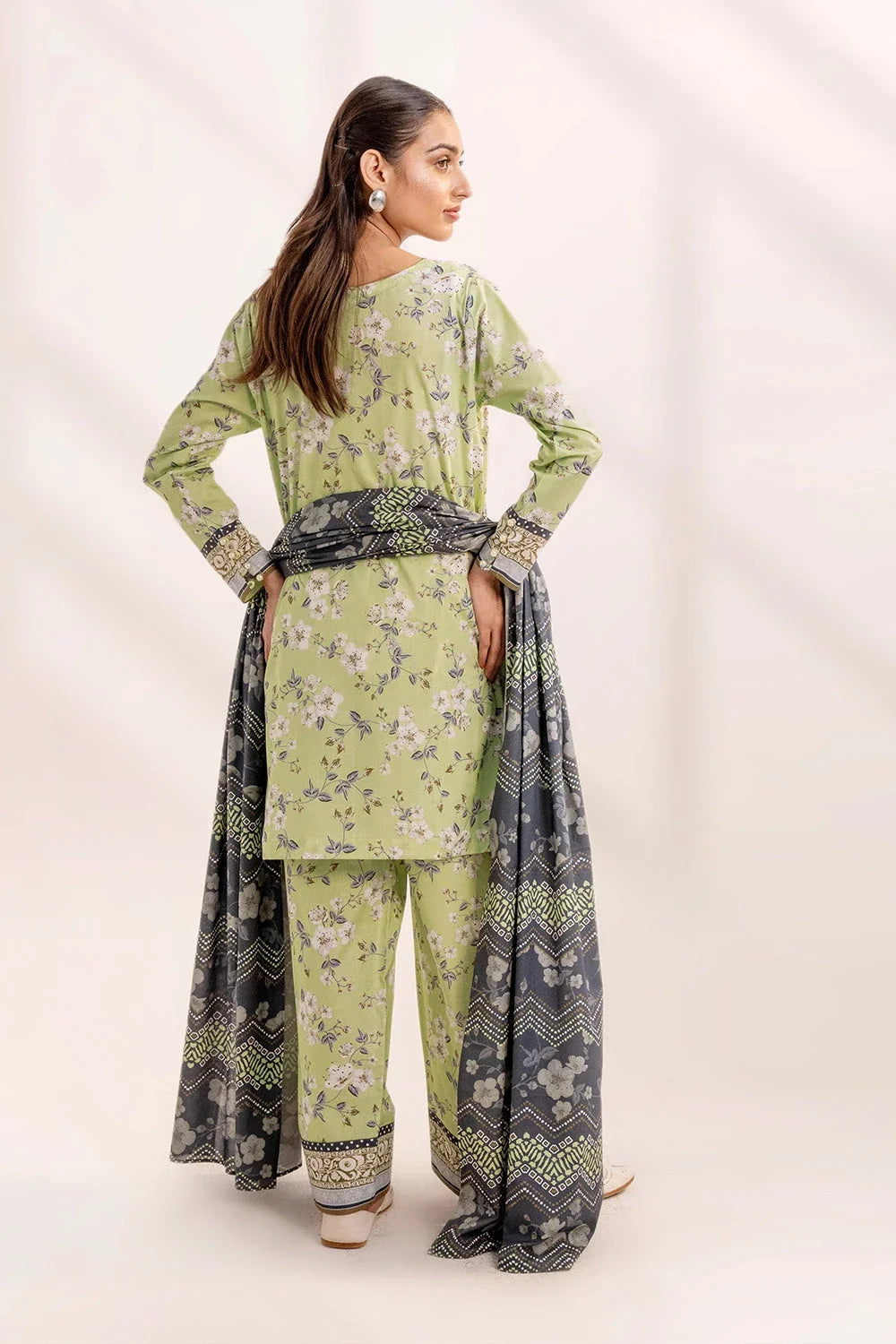 3PC Printed Unstitched Lawn Suit KLA-3282 Printed KHAS STORES 