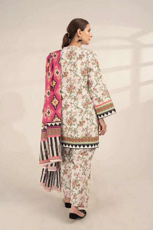 3PC Printed Unstitched Lawn Suit KLA-3285 Printed KHAS STORES 