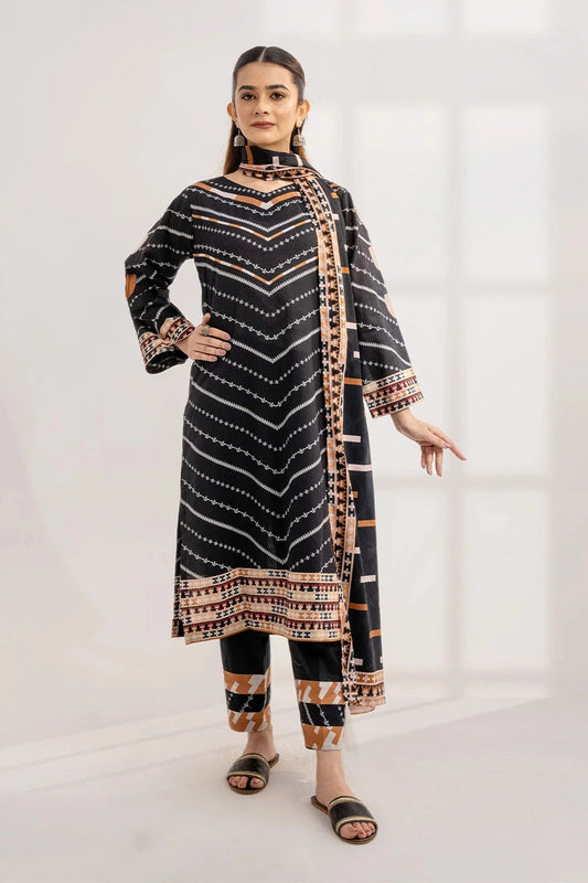 3PC Printed Unstitched Lawn Suit KLA-3288 Printed KHAS STORES 