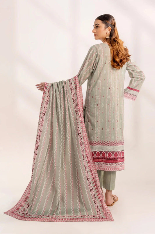 3PC Printed Unstitched Lawn Suit KLA-3290 Printed KHAS STORES 