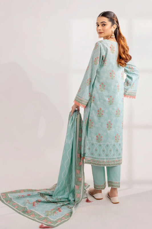 3PC Printed Unstitched Lawn Suit KLA-3292 Printed KHAS STORES 